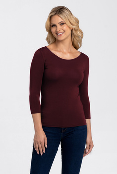 MANATI 3/4 - 3/4 sleeve blouse in burgundy color