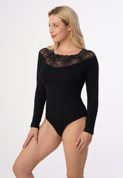 Body damskie z koronką MADDALENA kolor czarny