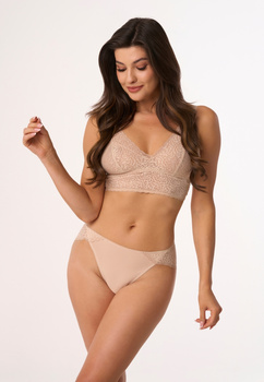 Figi basic z eleganckim wykończeniem, beżowe (202)