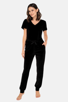 Czarny welurowy dres damski AUDREY
