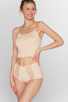 Figi damskie z wysokim stanem BBL 086 kolor beżowy