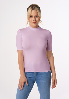 LAYLA - short-sleeved half-golf in pastel pink 