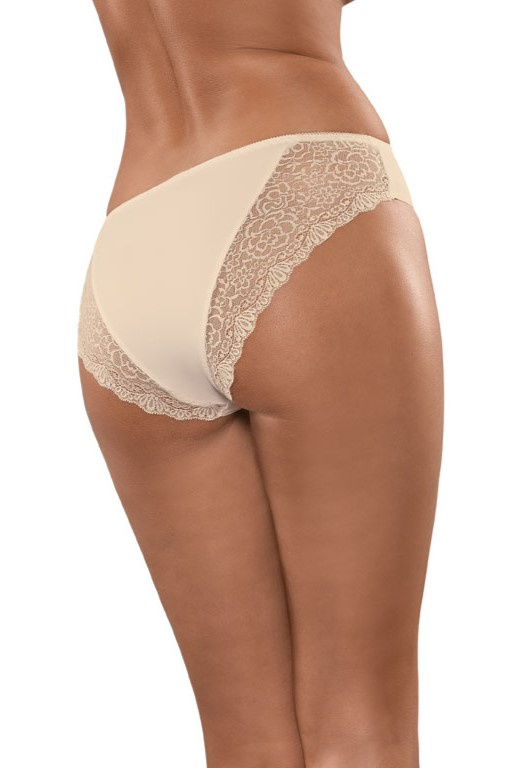 Klasyczne majtki z koronką w kolorze beżowym (145)