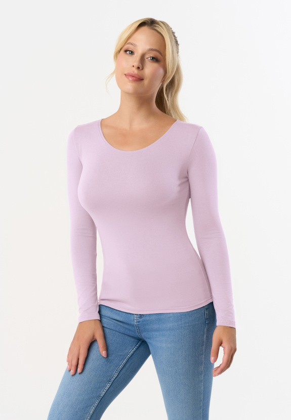 MANATI - bluzka z długim rękawem w kolorze pastelowego różu