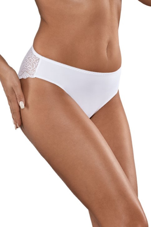Klasyczne majtki z koronką w kolorze białym (145)