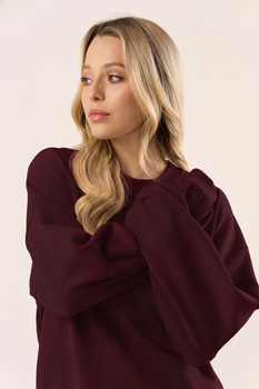 Bluza dresowa bez kaptura w kolorze wine berry