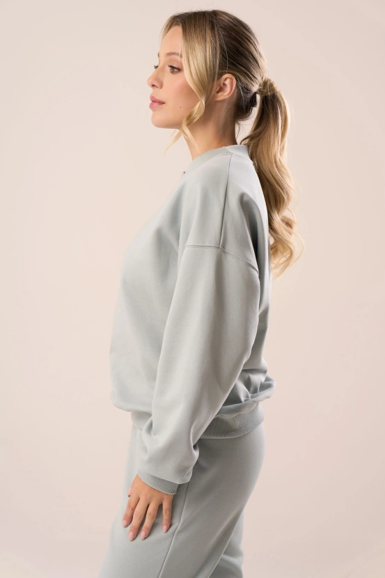 Bluza dresowa bez kaptura w kolorze eucalyptus