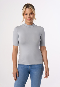LAYLA - short sleeve half turtleneck in sage color