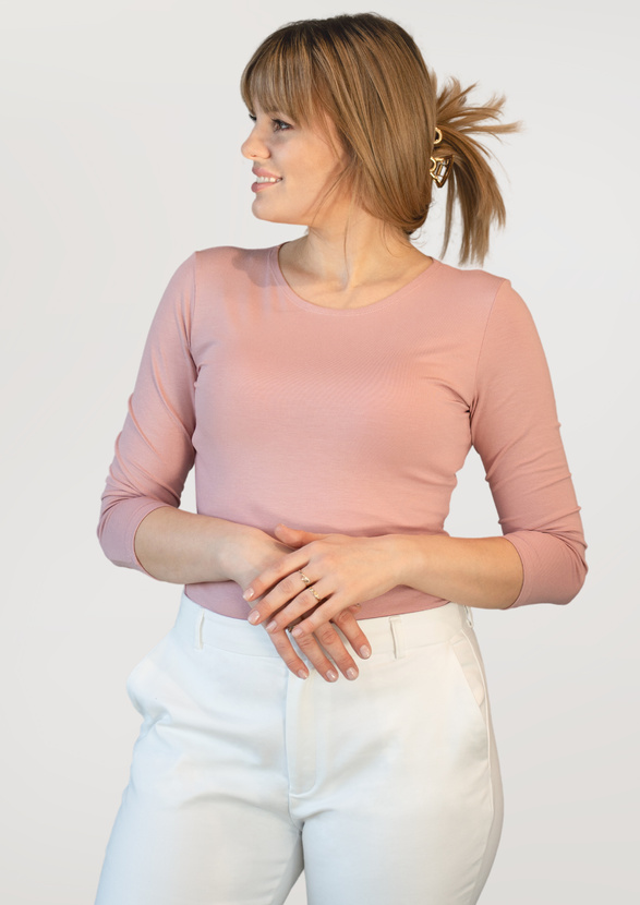 MANATI 3/4 - 3/4 sleeve blouse in pink