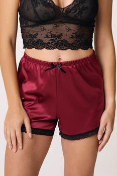 Spodenki satynowe NIGHT WHISPER w kolorze bordowym