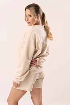 Bluza dresowa bez kaptura w kolorze wanilia