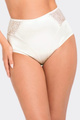 Majtki modelujące z wysokim stanem oraz błyszczącym wykończeniem w kolorze ecru (103)