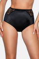 Majtki modelujące z wysokim stanem oraz błyszczącym wykończeniem w kolorze czarnym (103)