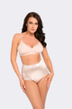 Majtki modelujące z połyskowym detalem w kolorze beżowym (106)
