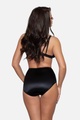 Majtki modelujące z wysokim stanem oraz błyszczącym wykończeniem w kolorze czarnym (103)