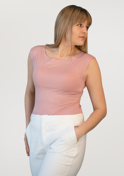 INDI - Bluse mit breiten Trägern in Rosa