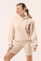 Bluza dresowa z kapturem w kolorze wanilia