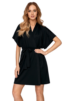 CORINA - delicate bathrobe in black color