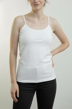 MACADI - viscose top with thin straps in white