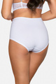 Wyszczuplające majtki z wysokim stanem oraz koronkową wstawką w kolorze białym (185)