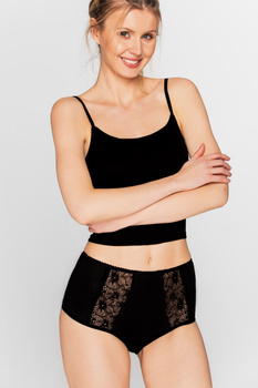 Figi damskie z wysokim stanem BBL 086 kolor czarny