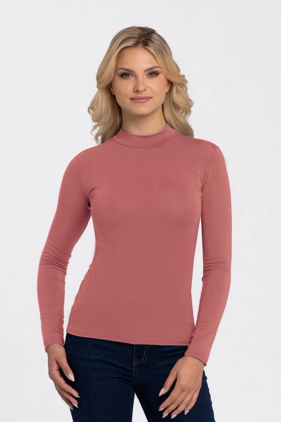 RESTA - long sleeve half turtleneck in pink