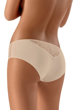 Bawełniane figi damskie z koronką BBL 091 kolor beżowy