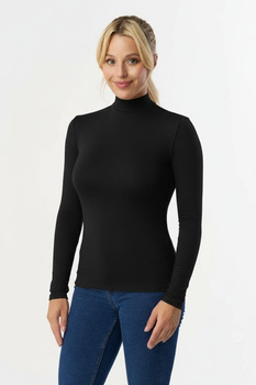 RESTA - long sleeve half turtleneck in black