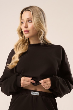 Bluza dresowa bez kaptura w kolorze praline