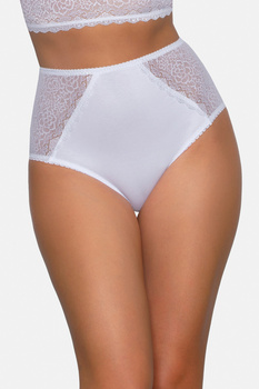 Bawełniane majtki z wysokim stanem w kolorze białym (184)