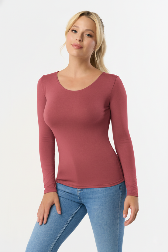 MANATI - bluzka z długim rękawem w kolorze antycznego różu