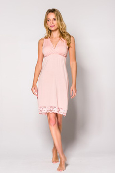 VERONA - koszula nocna w kolorze brzoskwiniowym