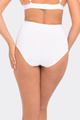 Majtki z wysokim stanem o klasycznym kroju w kolorze białym (054)