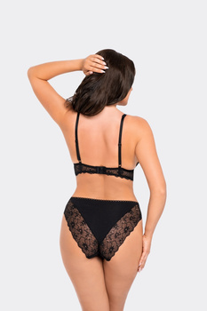 Klasyczne czarne figi BBL 191 z wysokim stanem