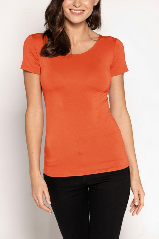 CARLA - bluzka z krótkim rękawem w kolorze orange