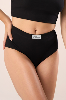 Figi z prążkowanej bawełny w kolorze black