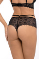 Koronkowe majtki damskie z paskiem BBL 166 kolor: czarny