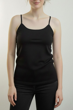 MACADI - viscose top with thin straps in black