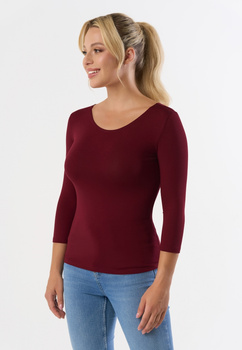 MANATI 3/4 - 3/4 sleeve blouse in burgundy color