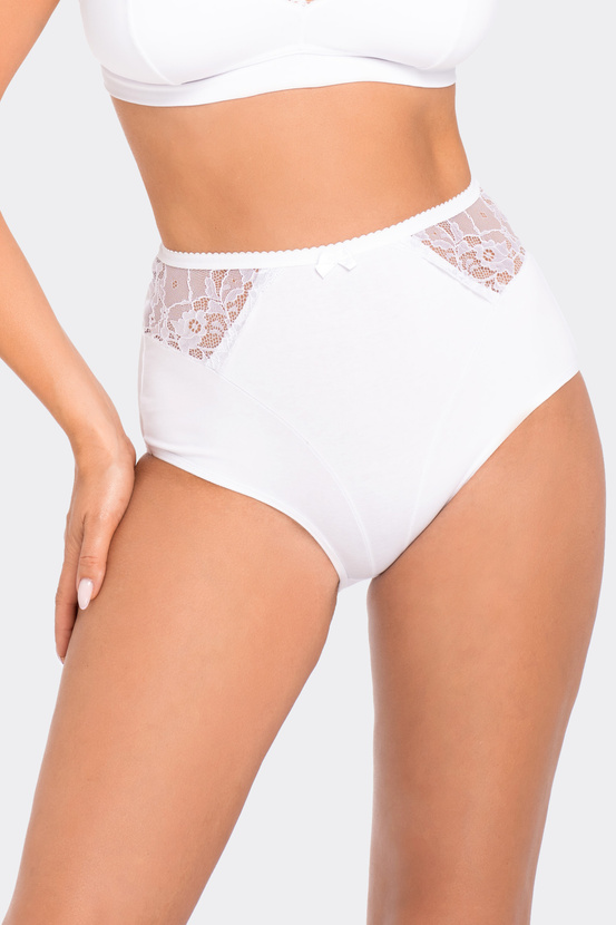 Majtki damskie z wysokim stanem BBL 054 kolor biały