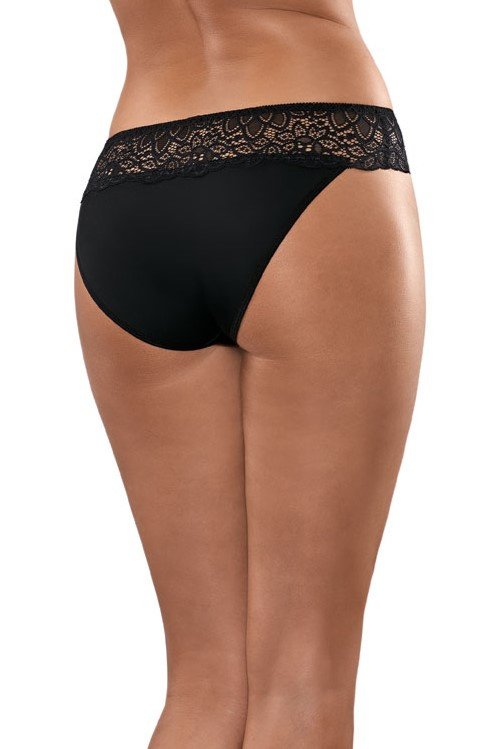 Figi z koronką w kolorze czarnym (144)