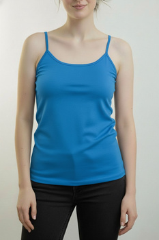 MACADI - viscose top with thin straps in ocean color