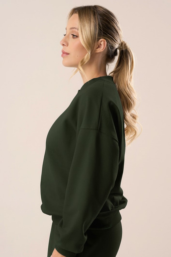 Bluza dresowa bez kaptura w kolorze midnight forest