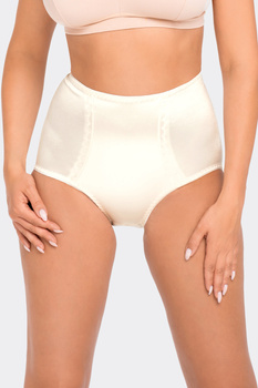Majtki modelujące z połyskowym detalem w kolorze ecru (106)